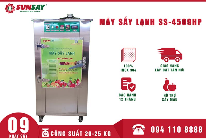 Máy sấy lạnh thực phẩm mini 9 khay