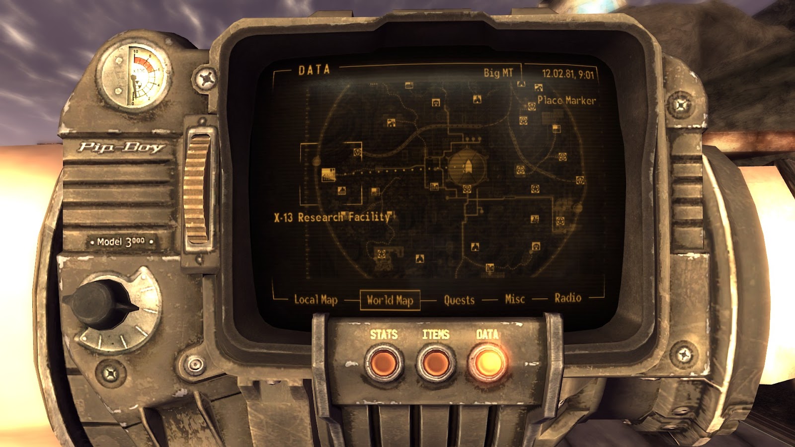 Location of the X-13 Research Facility. | Fallout: New Vegas
