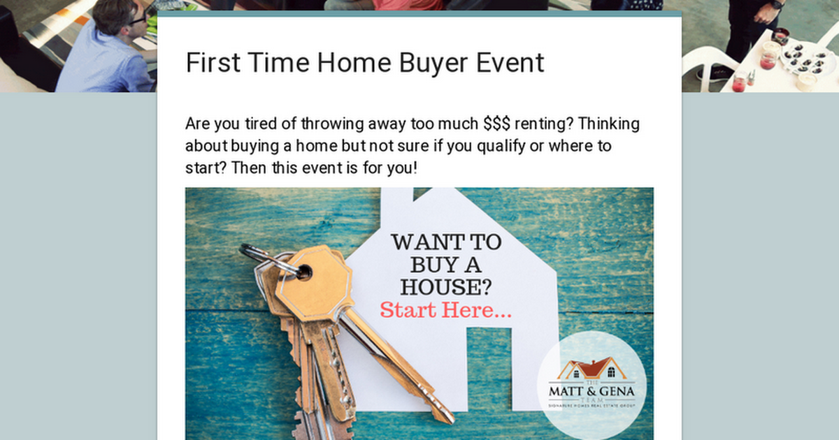First Time Home Buyer Event