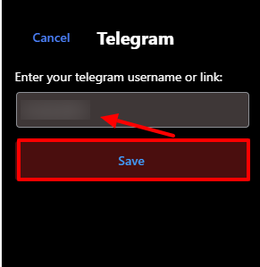 Telegram chat widget credentials