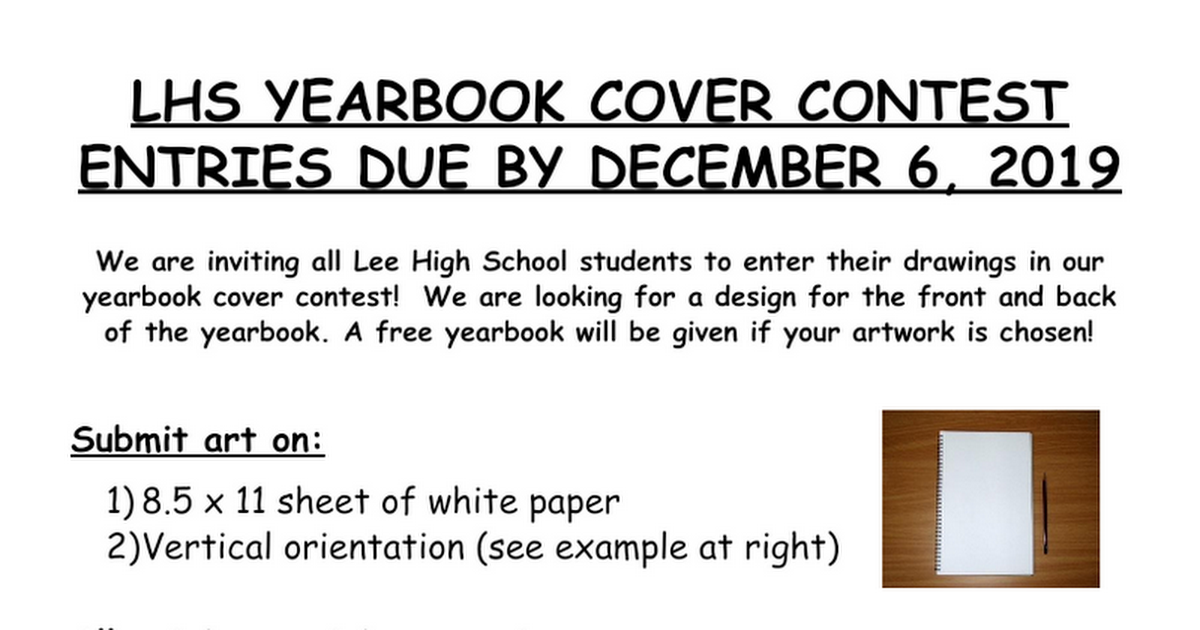 YEARBOOK COVER CONTEST