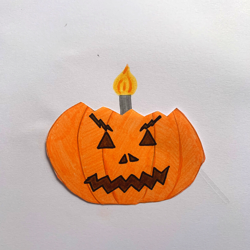 citrouille d'Halloween avec bougie