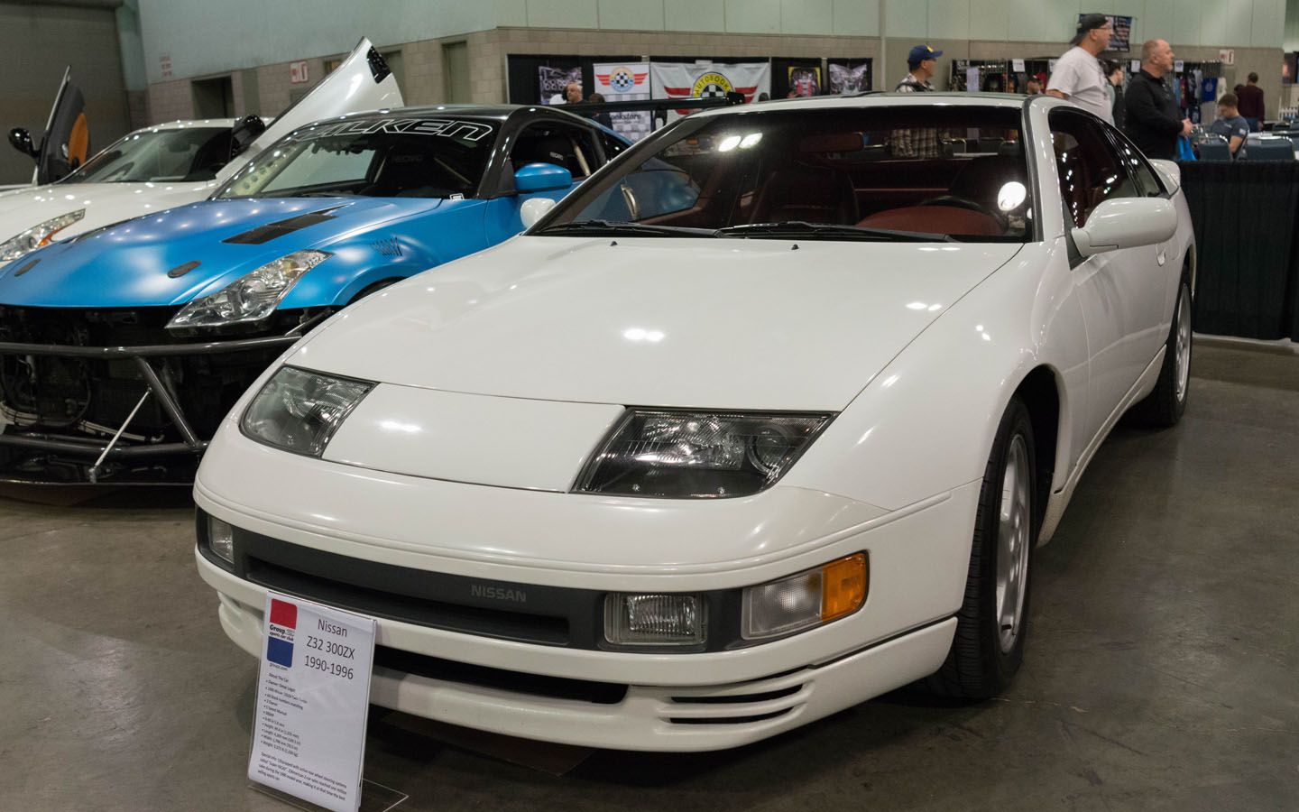 white nissan300ZX on display