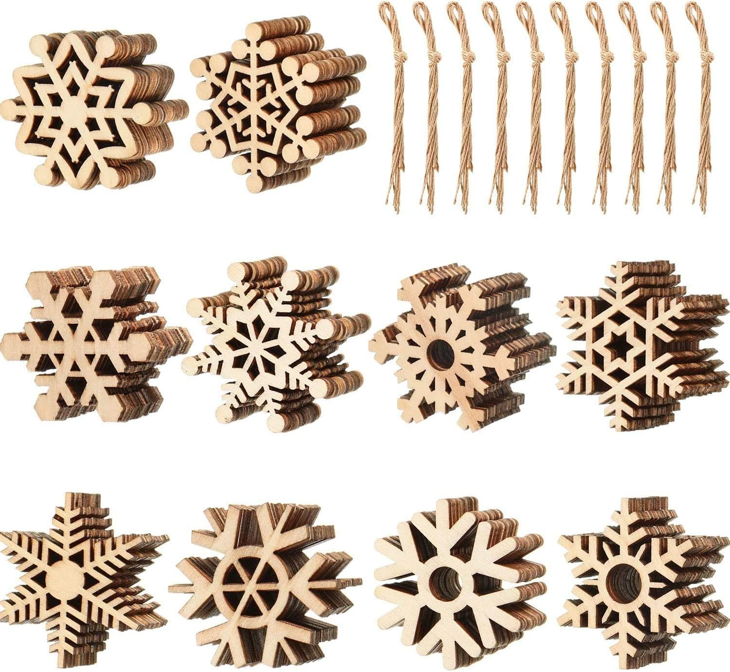 DIY Wooden Snowflake Garland  