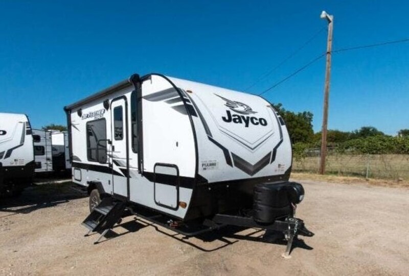 Couples Travel Trailers with a Murphy Bed Jayco Jay Feather Micro 173MRB Exterior 