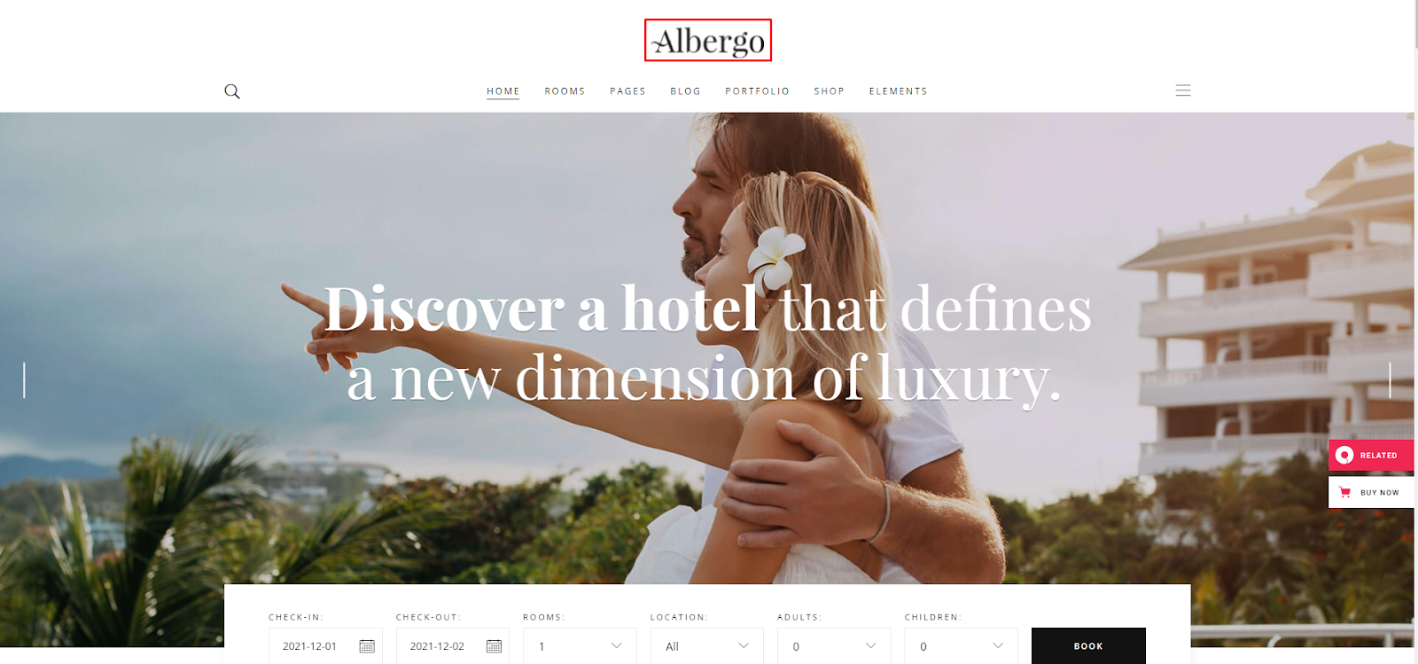 Albergo - Accommodation and Hotel WordPress Theme