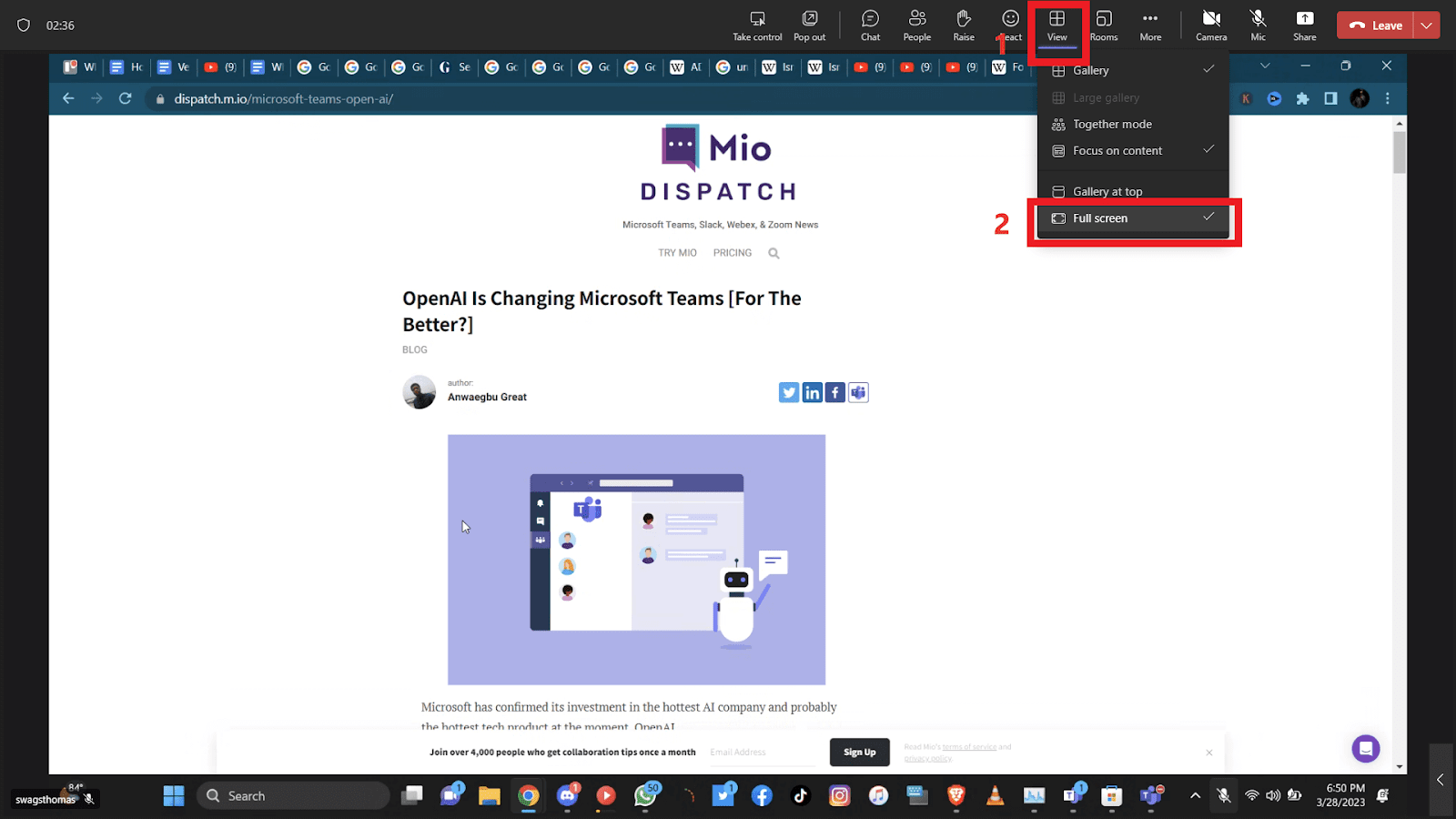 How to turn off Microsoft Teams Focus mode