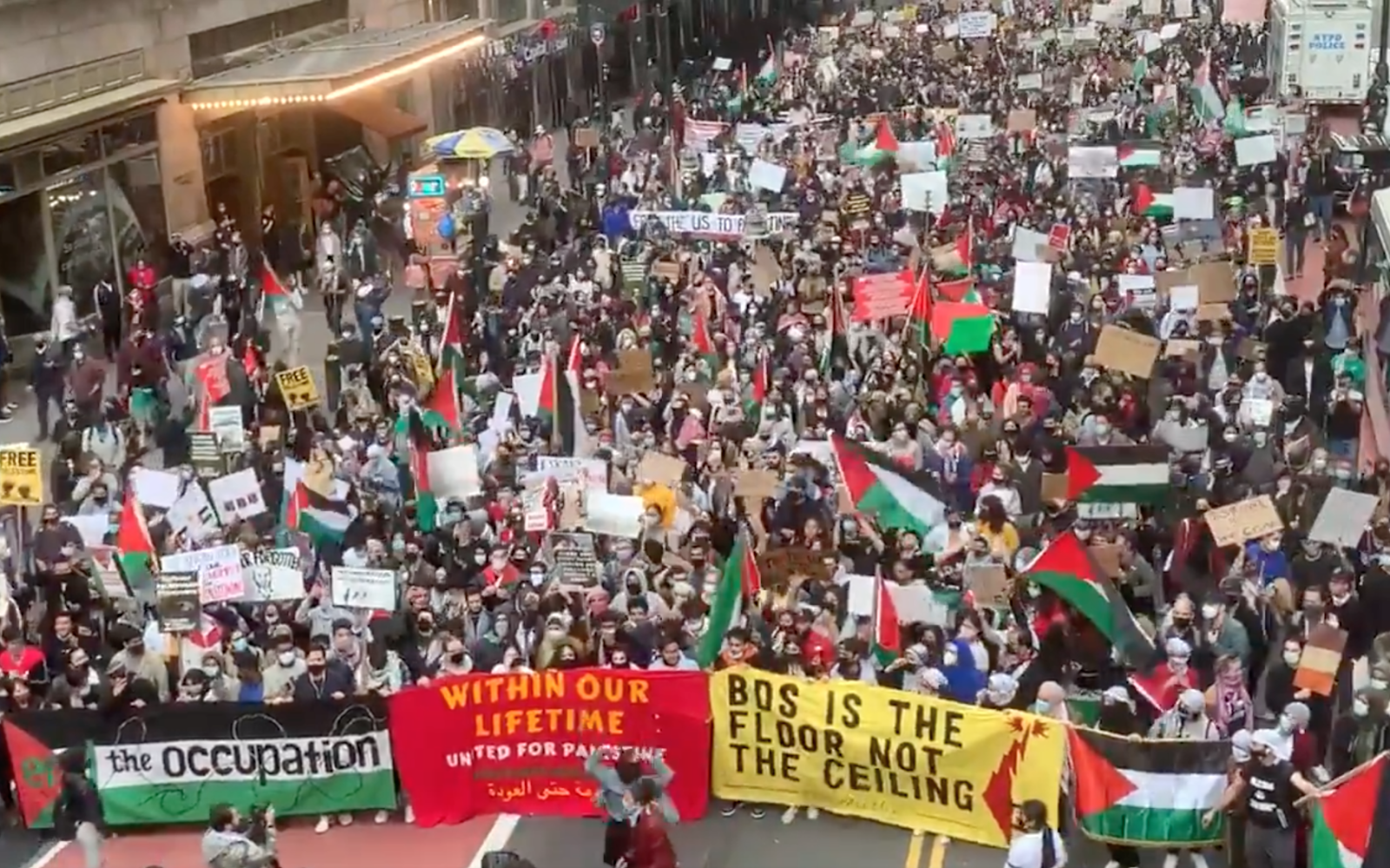 Thousands of pro-Palestinian New Yorkers pack Midtown in protest against  Israel | The Times of Israel