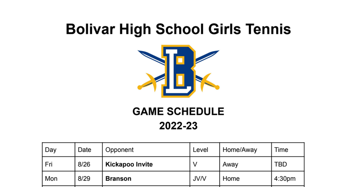 BHS Girls Tennis 202223 Schedule.pdf Google Drive