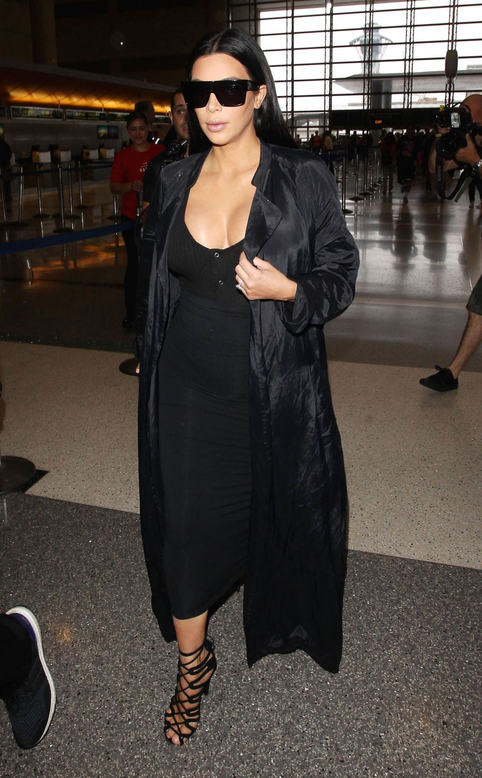 Kim Kardashian in flat top sunglasses