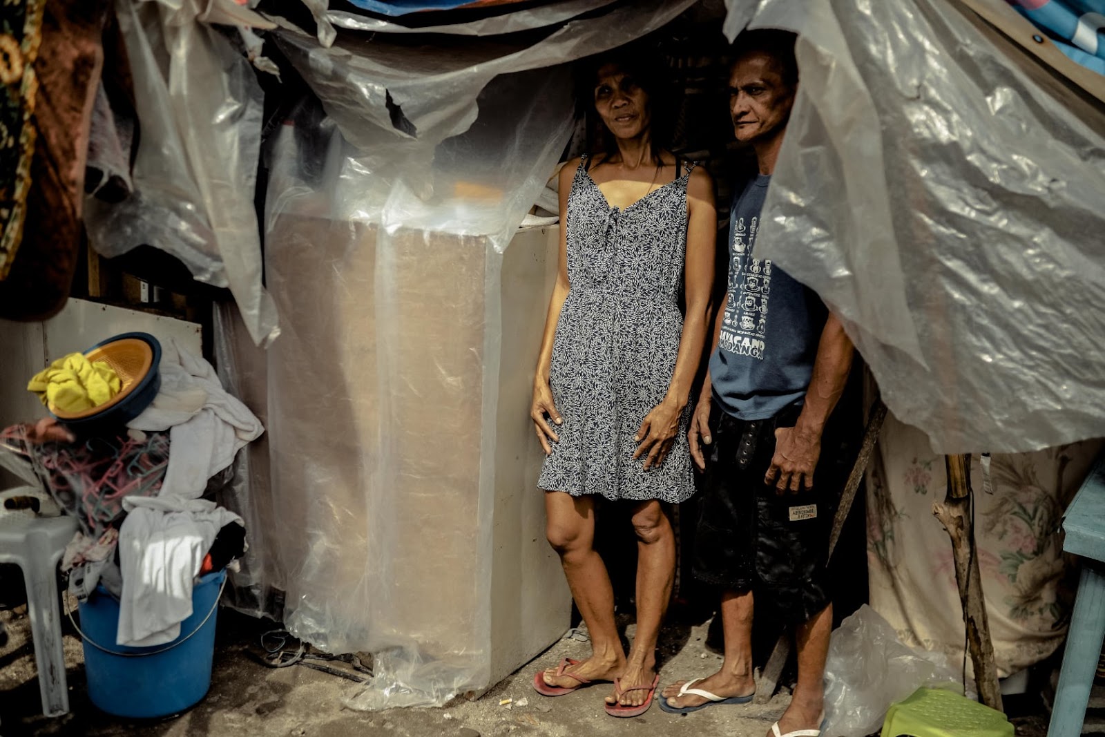 Rommel and Rosalyn in their home in the Philipines