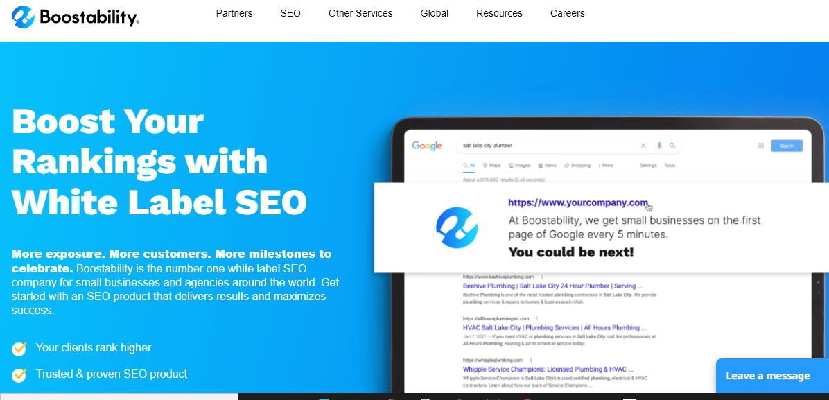 BOOSTTABILITY-OPTION 5: FOR BETTER  Best SEO providers: ultimate guide 2022