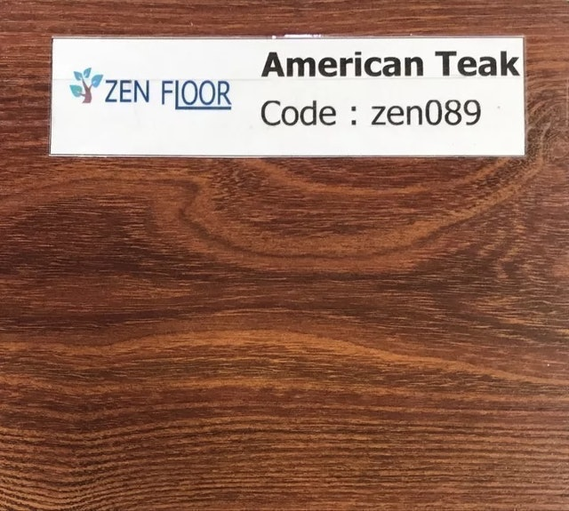 พื้นไม้ลามิเนต สี American Teak ยี่ห้อ ZEN FLOOR