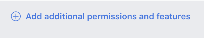 Facebook additional permissions