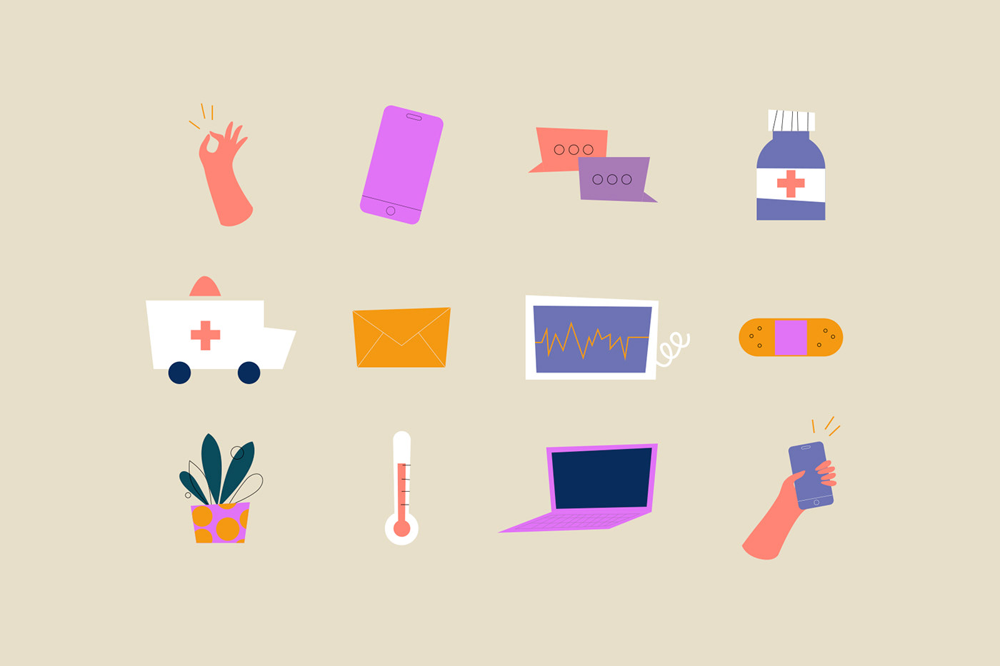 digital doctor editorial Health iconography identity ILLUSTRATION  medical merchandise UX UI DESign