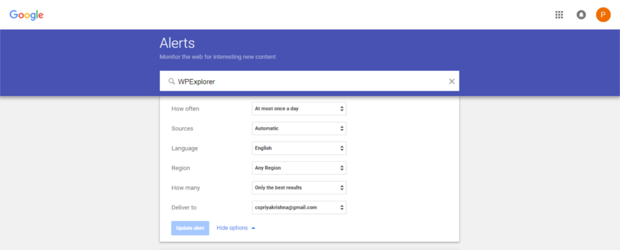 Ferramentas online para acompanhar sua concorrência - Alertas do Google