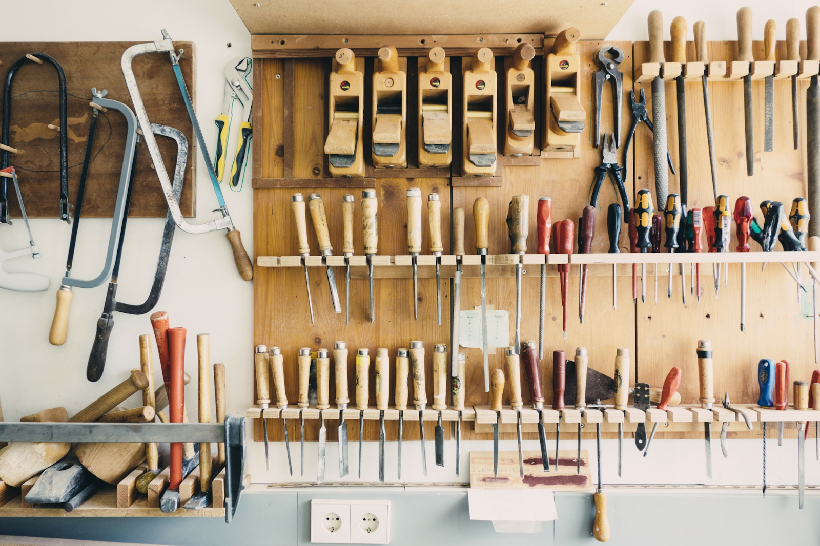 Backyard woodworking shop Storage