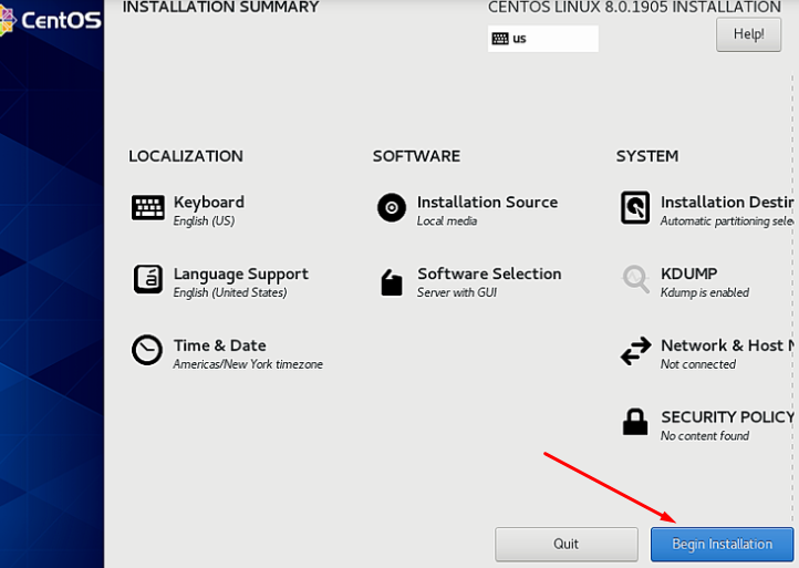 how to install centos 8 desktop & the new features of centos8