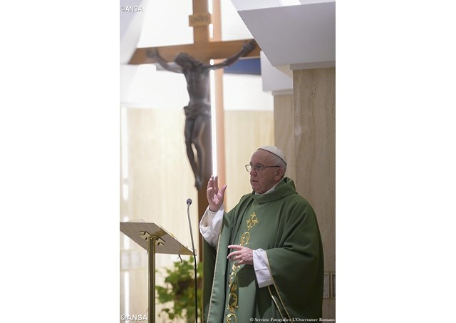 Pope Francis celebrates daily Mass in Santa Marta Residence - ANSA