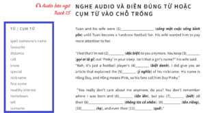 bài tập điền từ sách hack não