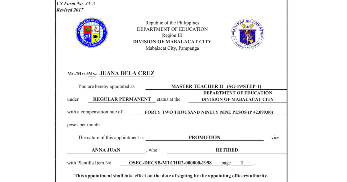 Cs form no 33 a permanent xls google drive