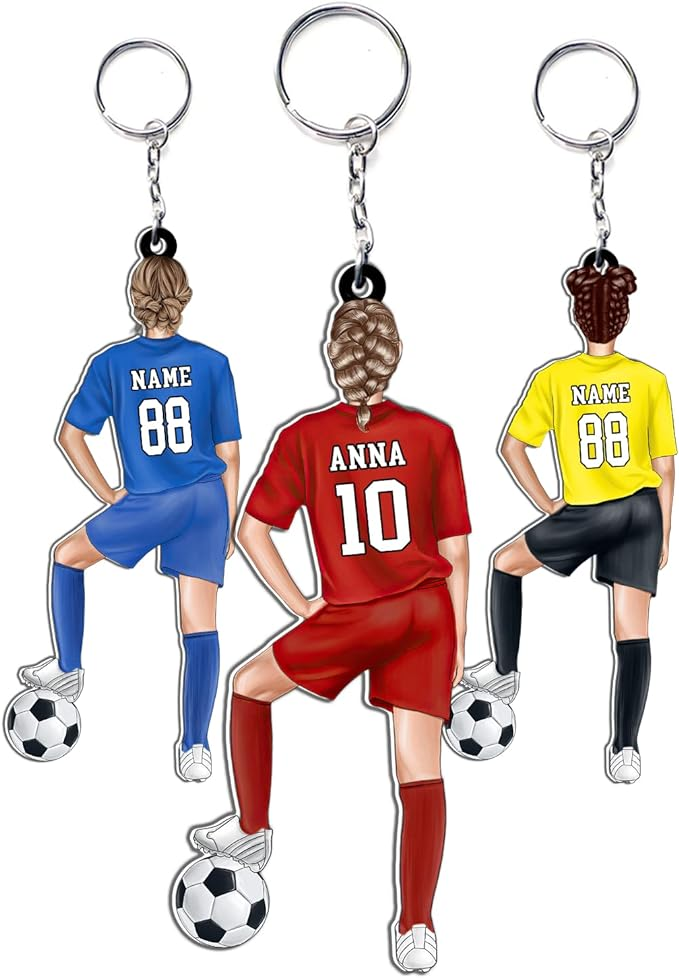 soccer player keychains