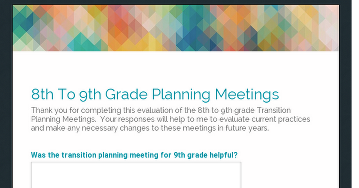 8th To 9th Grade Planning Meetings