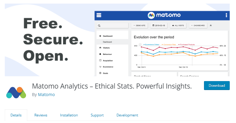  Matomo Analytics – Ethical Stats. Powerful Insights. ( Free / Premium)