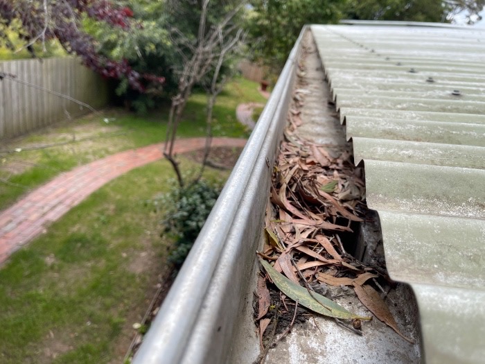 Gutter get clogged because of leaves