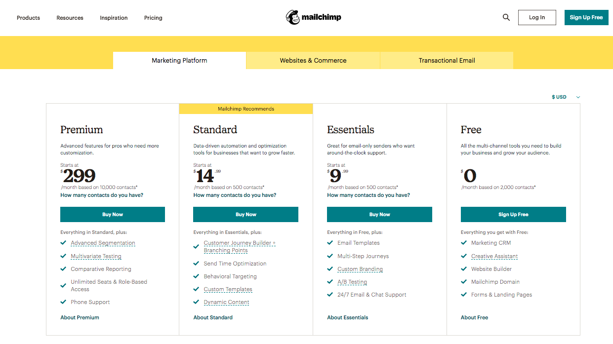 Pricing page best practices - point out best deal