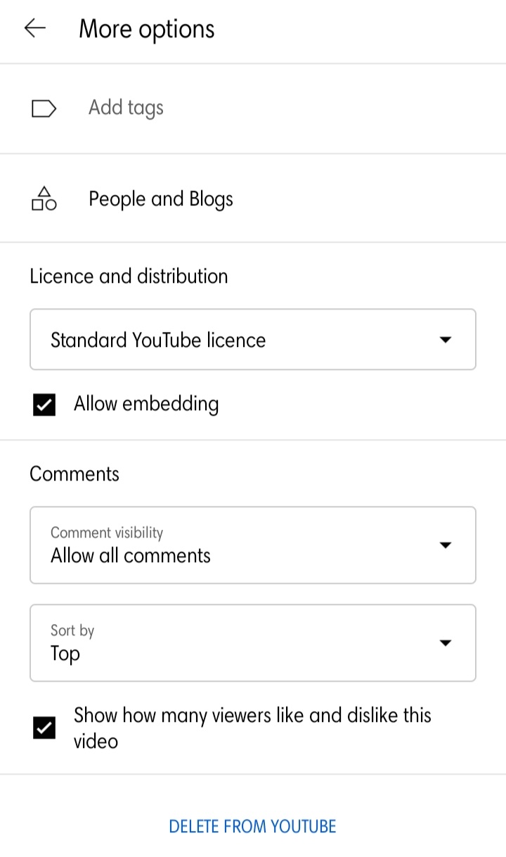 Upload video on youtube by mobile