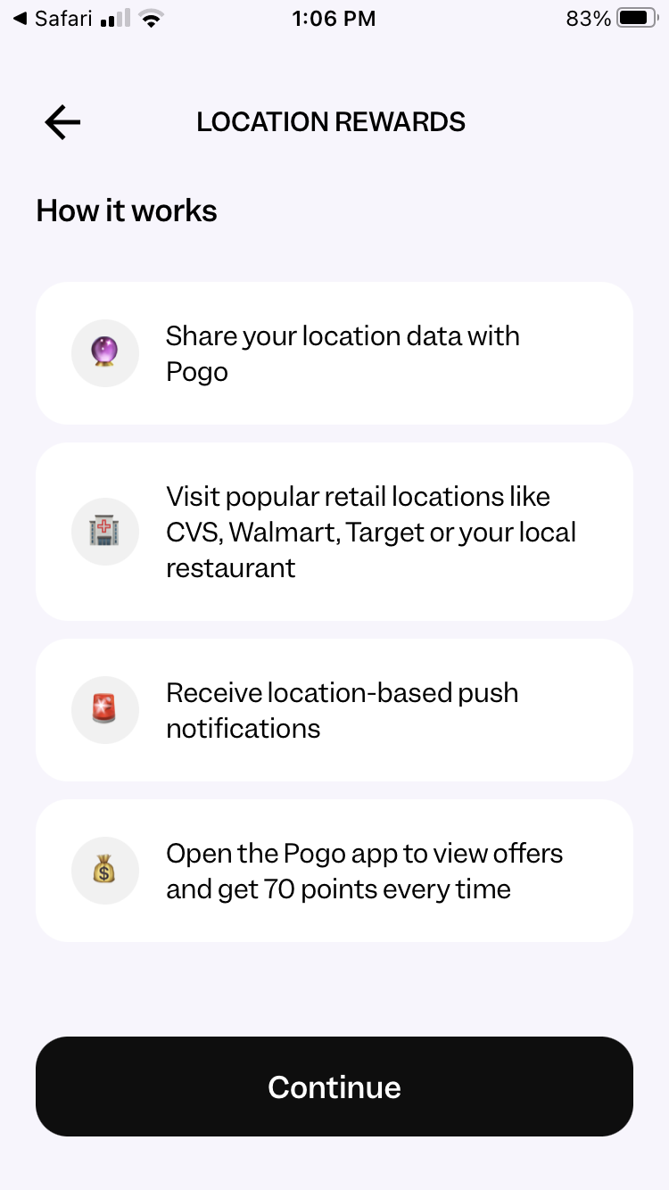 Pogo local rewards