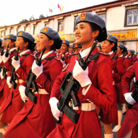 Scenes from a ceremony that was hosted in the square in front of the Potala Palace in Lhasa.