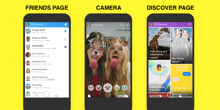 Snapchat 2018 redesign