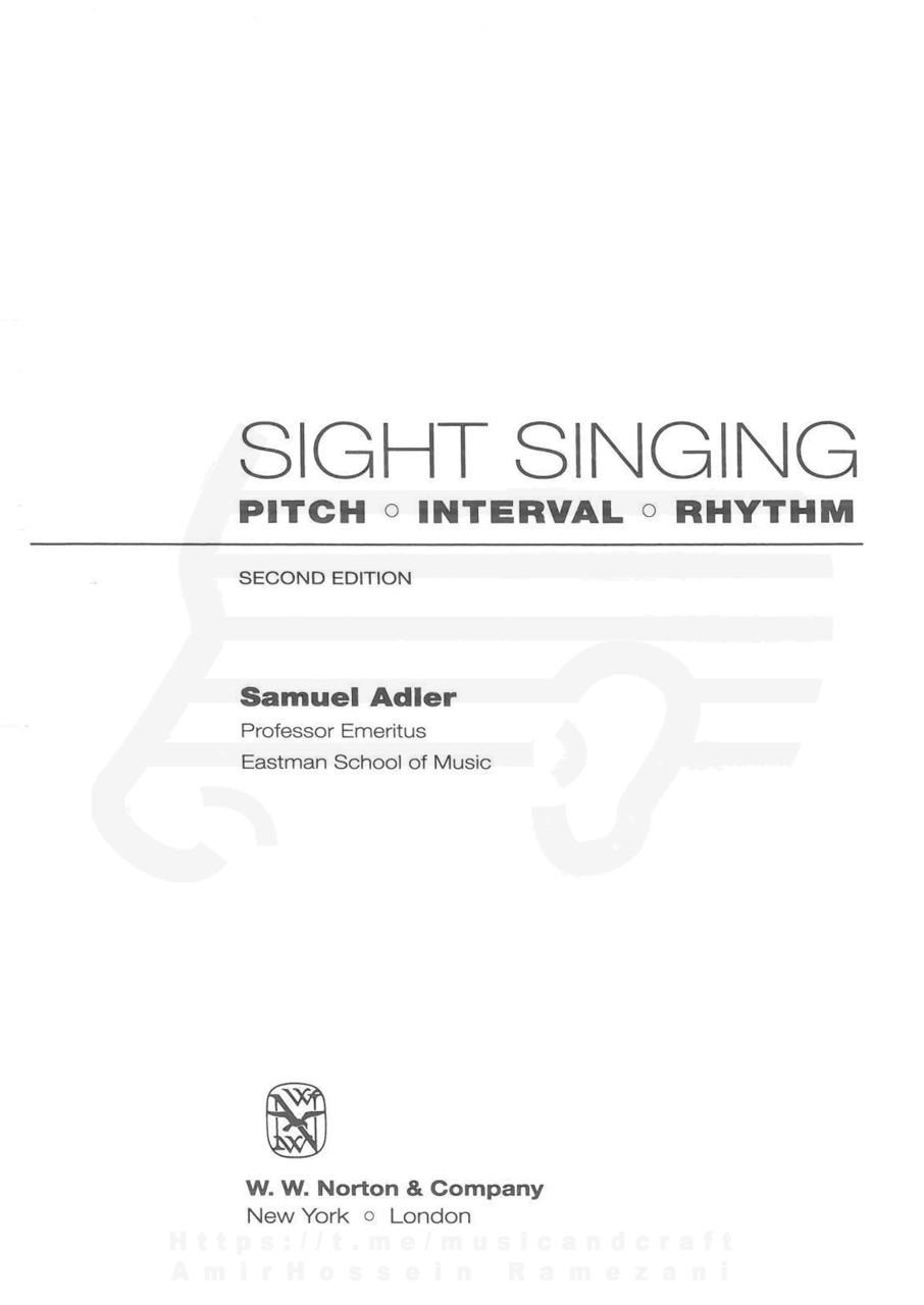 دانلود کتاب سلفژ و آواز Sight Singing