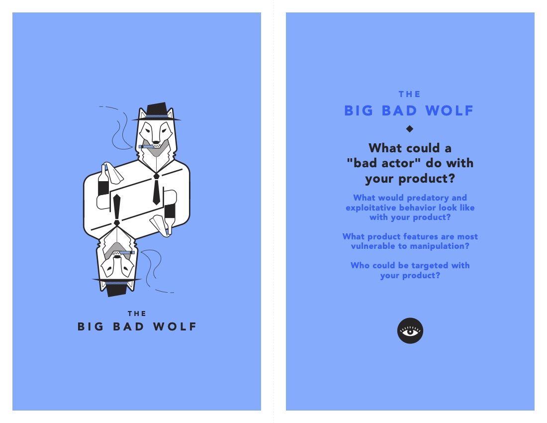 Bad Wolf Tarot Cards of Tech: What could a "bad actor" do with your product?