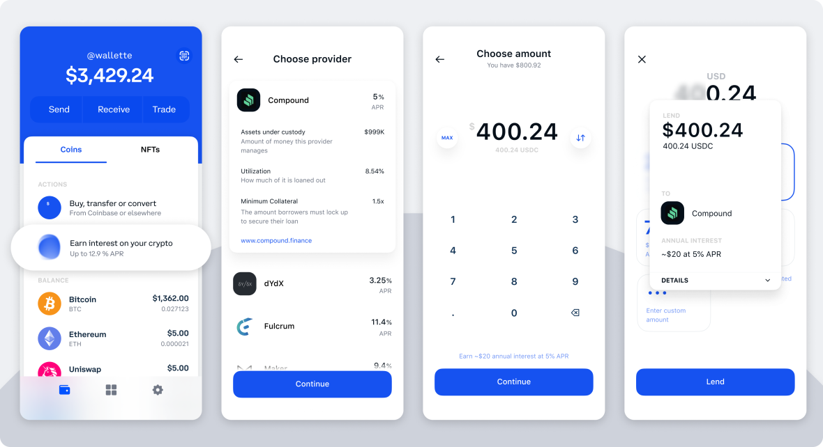 Blog - Coinbase Wallet Mobile App Pages