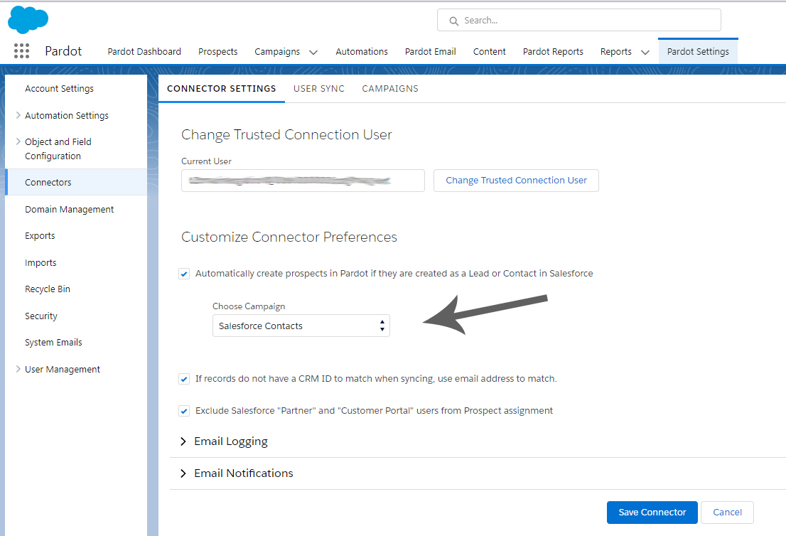 Connector Settings