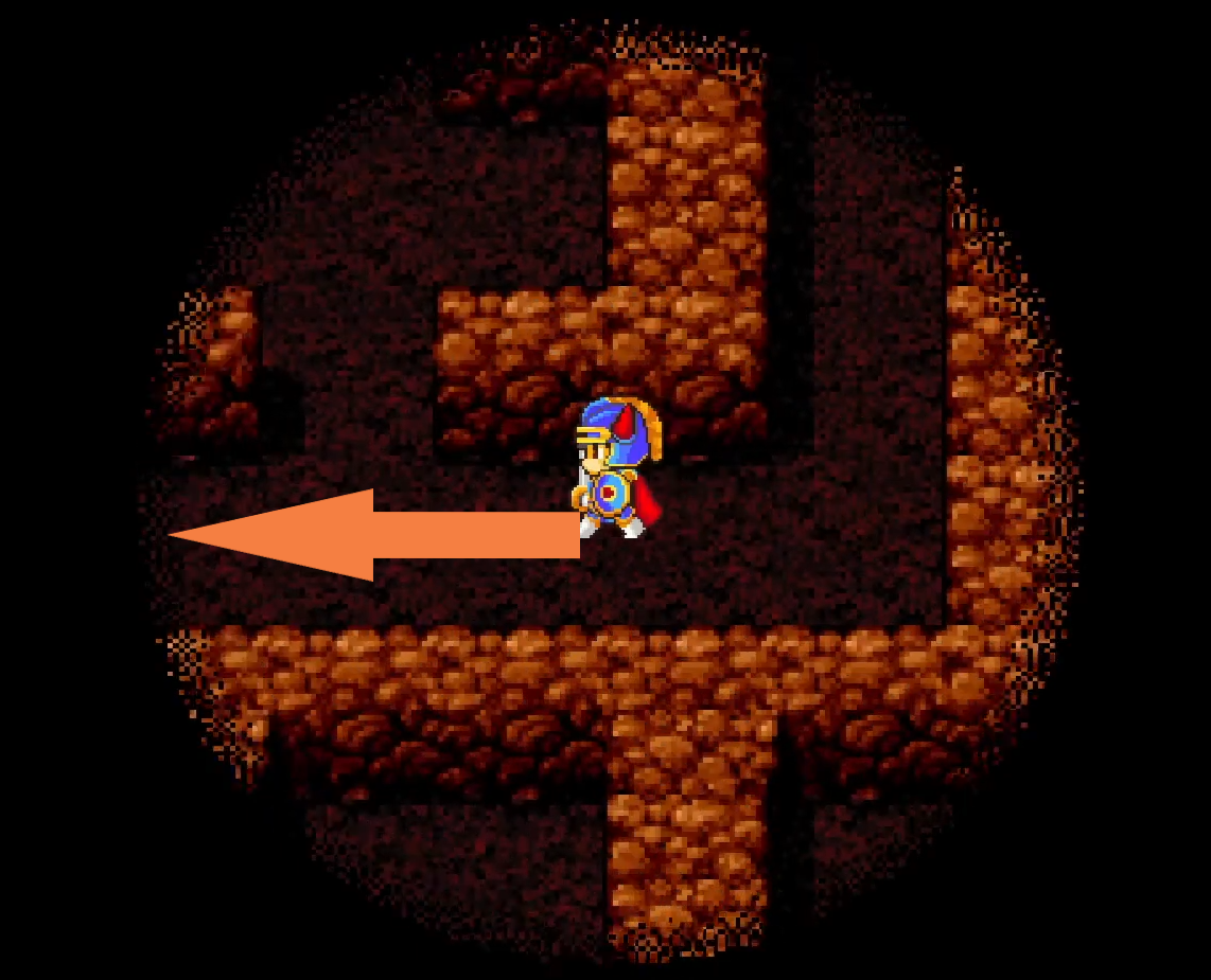 Directions through the first floor of the dungeon, part 1. | Dragon Quest 1