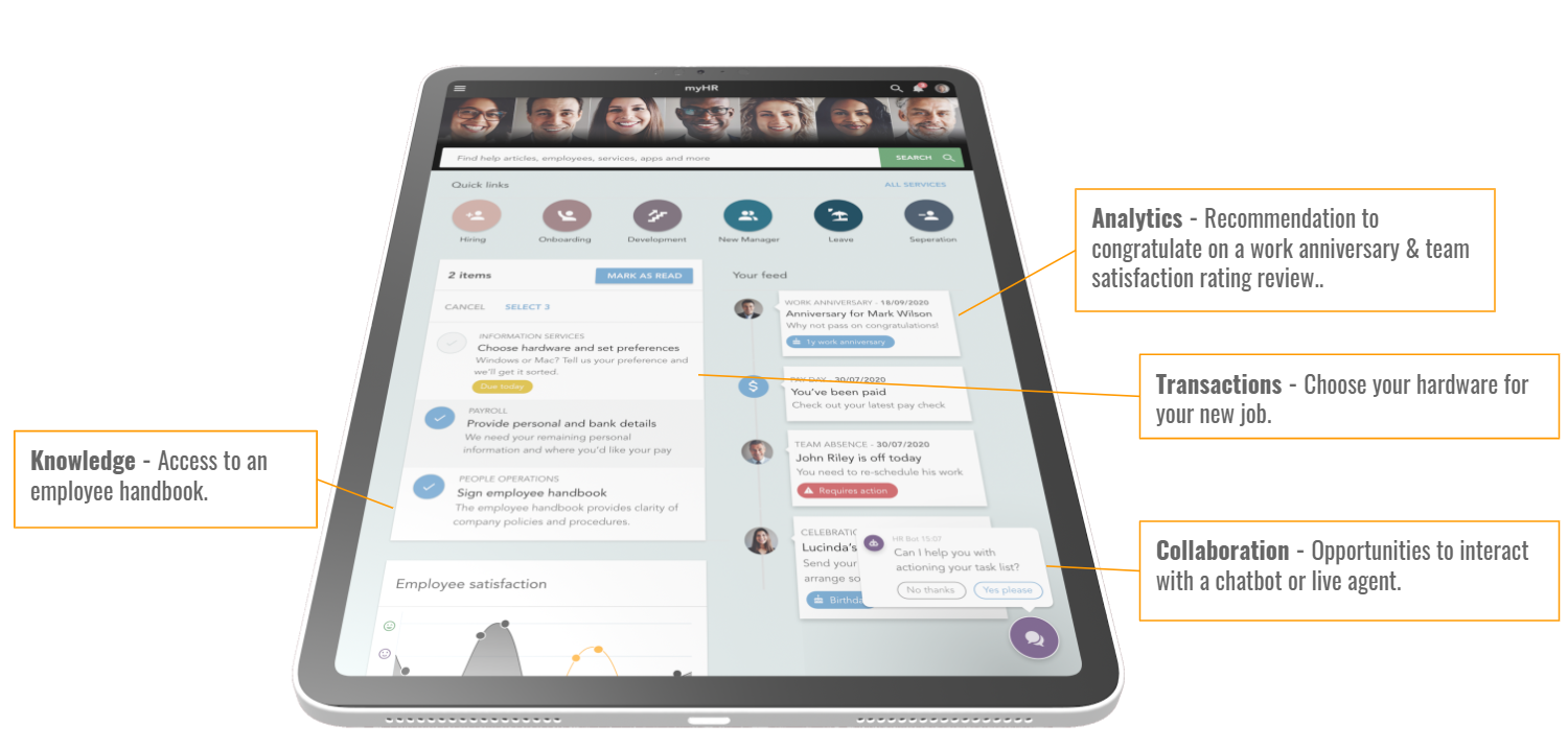 employee experience platform on mobile device