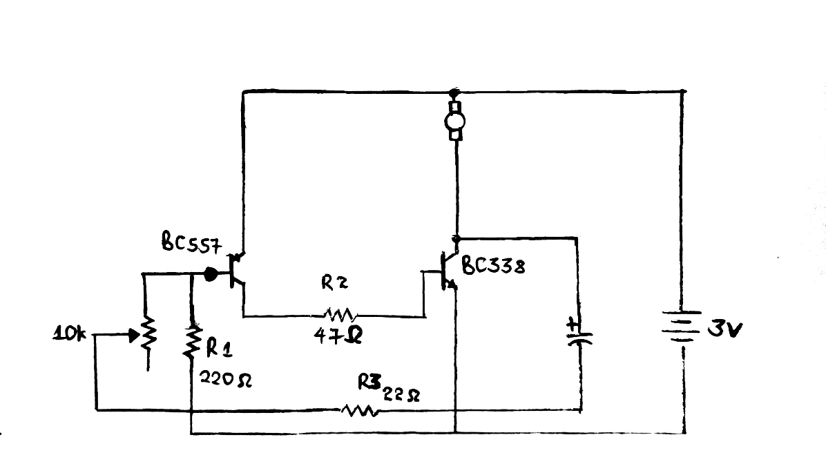 A PWM transistor circuit diagram 