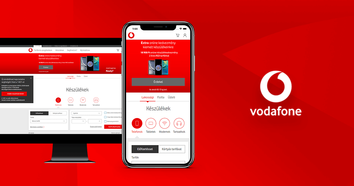 A LogiNet fejlesztette a Vodafone új webáruházát