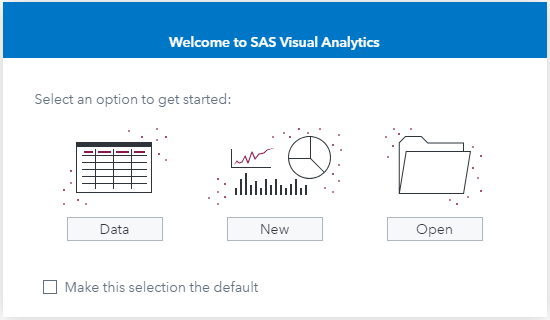 SAS Business Intelligence: SAS Visual Analytics welcome page | Hevo Data