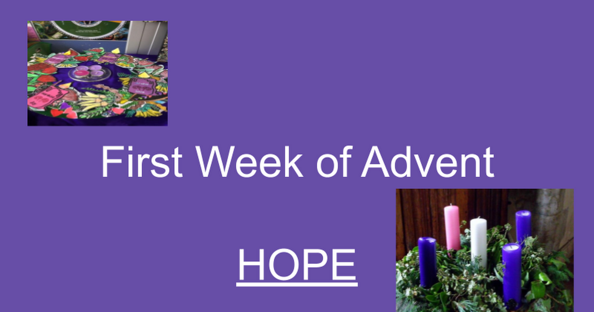 First week of Advent 2021