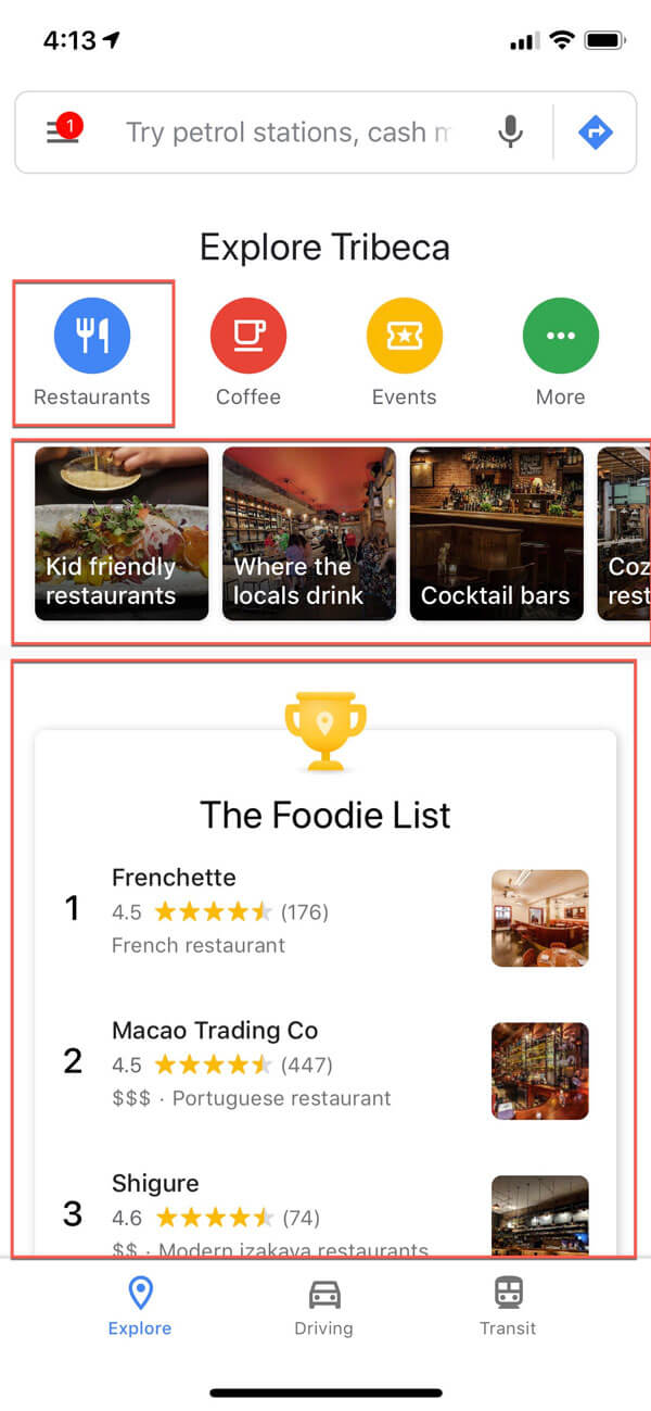 google my business for restaurants foodie list