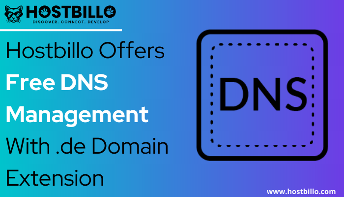 Hostbillo Offers Free DNS Management With .de Domain Extension  