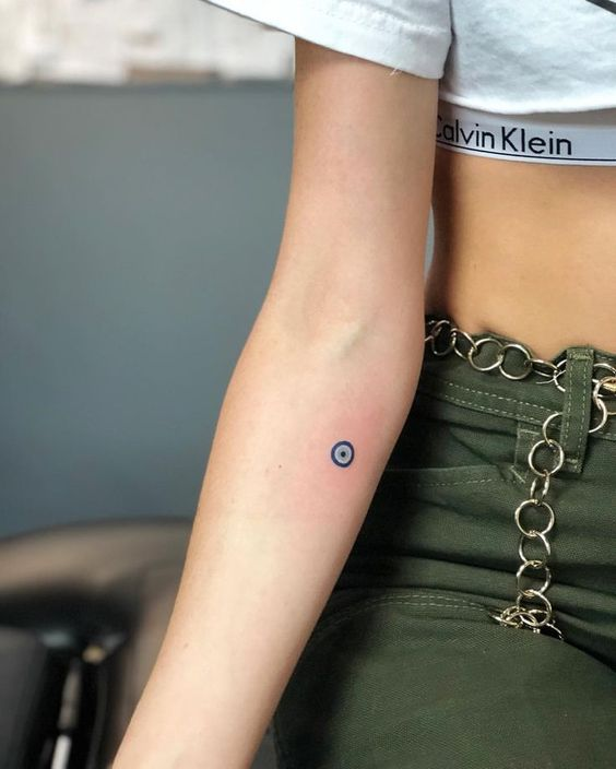Lady shows off her turkish  tat on her arm
