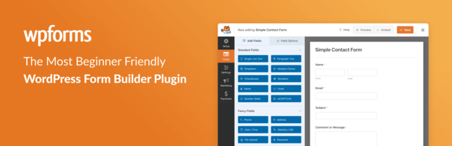 WPForms is a great form builder for WordPress