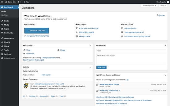 Painel do WordPress