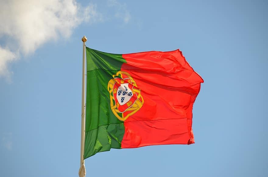 Fotografia da bandeira de Portugal